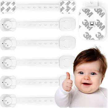 Dětská zábrana Ricokids Bezpečnostní zařízení pro otevírání skříněk 798200 6 ks bílá