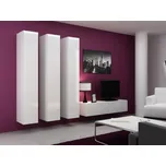 Cama Obývací skříň sestava VIGO 14 bílá/bílý lesk