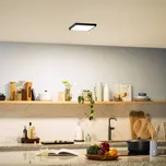 Philips Slim Surface, černá, 21 x 21 cm, hranatá, 2 700 K LED 12 W celkem