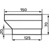 Ventilační potrubí Dalap 317 vyosená redukce 125/150 mm