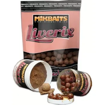 rybářské boilies MIKBAITS LiveriX trvanlivé boile 1kg - Liverix boilie 1kg - Mazaná škeble 20mm