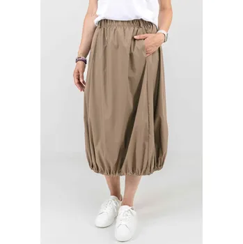 FUNK´N´SOUL Funk'n'Soul dámská balónová midi sukně hnědá Velikost: S