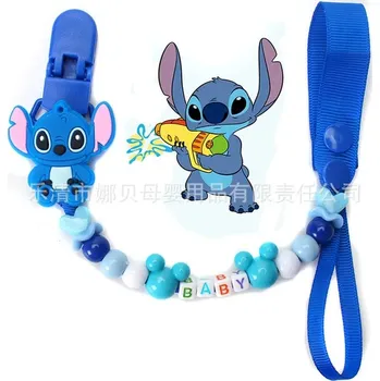 Lilo & Stitch Řetízek na dudlík s motivem " Lilo & Stitch" z korálků Varianta: 2 tmavě modrá Lilo & Stitch