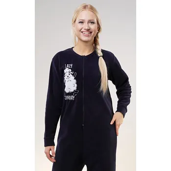 Dámské pyžamo Vienetta Dámský overal Ovečka Barva: Modrá - tmavě, Velikost: S