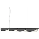 FLOS Almendra Linear LED závěsné 4 zdroje antracit - baldachýn - délka 79,9 cm, šířka 7 cm, výška 3,9 cm LED celkem 60 W - Doprava zdarma