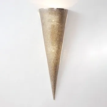 Lampička Holländer Nástěnné světlo Oriental, ručně děrované stříbrná 2 x 40 W - Doprava zdarma