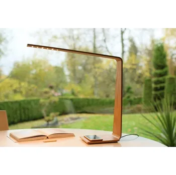 Stojací lampa LED 8, Provedení ořech / černá