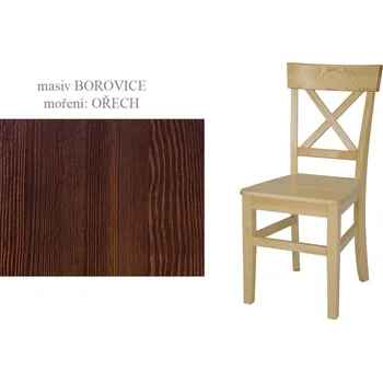 Jídelní židle Jídelní židle RUFINA II, masiv borovice/moření: ořech + vyzvednutí ZDARMA