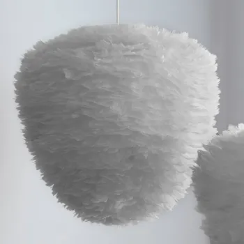 UMAGE Eos Evia Medium závěsné svítidlo světlo šedá/bílá - Stříška - Ø 12 cm, výška 7 cm; délka kabelu 210 cm světle šedá 1 x 15 W LED - Doprava zdarma