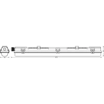 Lampička Svítidlo LEDVANCE Submarine PCR 60 G13 T8 840 7 W odolné proti vlhkosti - ekvivalentní délka konvenční trubky 60,3 bílá 1 x 7 W LED