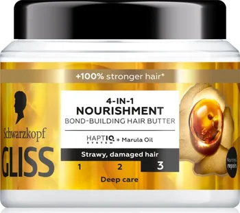 Vlasová regenerace Schwarzkopf Gliss Oil Nutritive vyživující maska na vlasy 4v1 400 ml