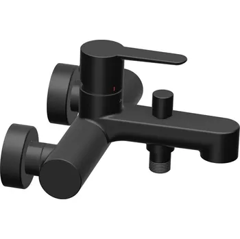 Vodovodní baterie Vanová nástěnná baterie Ravak Puri PU 022.21BL s přepínačem, bez sprchového setu, černá