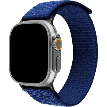 Příslušenství k chytrým hodinkám FIXED Nylon Sporty Strap pro Apple Watch Ultra 49mm tmavě modrý