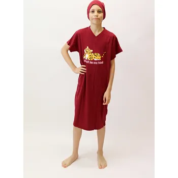 Dámská noční košile Chlapecká noční košile Rozárka Tygr K125 vínová Barva: vínová, Velikost: 150