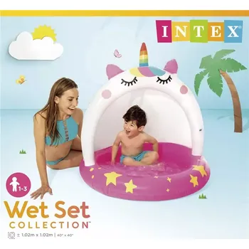 Dětský bazének Dětský bazének se stříškou jednorožec