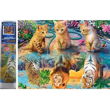 Diamantové malování Norimpex Kočičí sny 30 × 40 cm