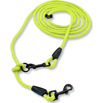 Vodítko pro psa PafDog® Přepínací nastavitelné vodítko 6mm, 11 délek, žluto-zelené DÉLKA VODÍTKA: 1.5 metru