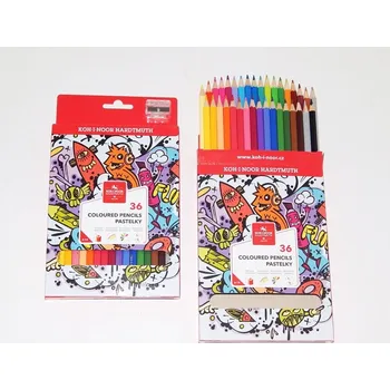 Výtvárné potřeby KOH-I-NOOR Pastelky 3555/36 dlouhé, TEENAGE, s ořezávátkem, 36ks