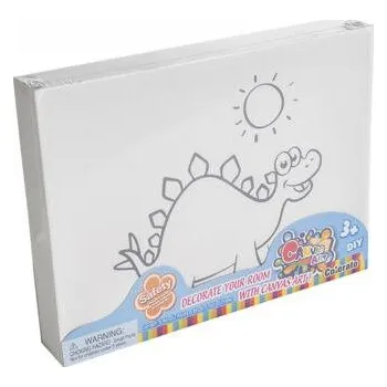 Doplněk pro panenku Colorato Malování na plátno 20x15x3cm Stegosaurus