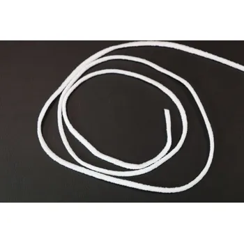 Stuha GUMIČKA DEKORAČNÍ okrouhlá 3mm bílá - výhodná cena za 50 metrů - Bílá, 3 mm