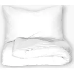 Forbyt Bavlněné povlečení, Jersey bílé povlečení: 140 x 200 cm + 70 x 90 cm