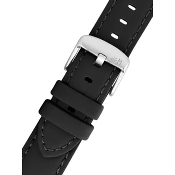 Řemínek na hodinky Kožený řemínek Morellato Capri 5761D82.019 M, černý, recyklovaný materiál - 18 mm