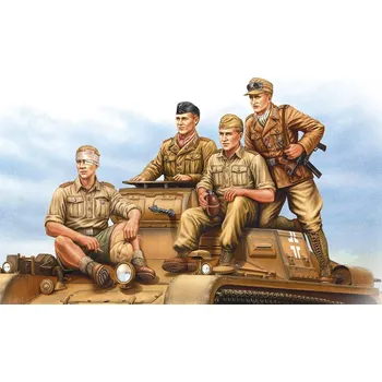 Plastikový model German Tropical Panzer Crew - Hobby Boss 84409
