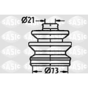 Manžeta ke kolu Sada měchů, hnací hřídel, , SASIC, 9004709