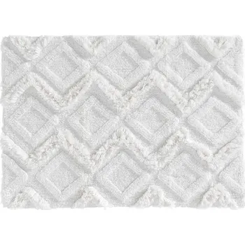 Koupelnová předložka Douceur d'intérieur Koupelnová předloka IKATIS, bílá, bavlněná, 50 x 80 cm