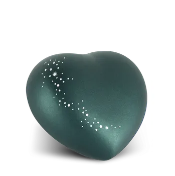 Smuteční dekorace Zvířecí urna Herz Crystal - Smaragdová 1,5l