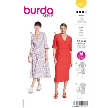 BURDA 5820 Střih na dámské šaty