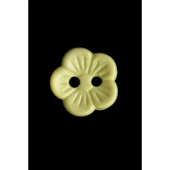 Knoflík Knoflík 201432 kytička sv. žlutá - Žlutá, 10 mm