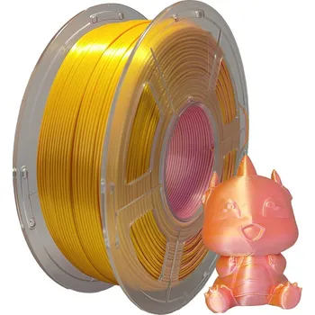 Filament Vzorek FIBER3D Filamenty PLA SILK Dual color 10 m - dvou barevný filament, Barva Pink-Gold