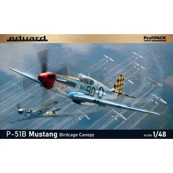 Plastikový model Eduard 1/48 P-51B Mustang Birdcage canopy (Profipack)