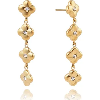 Náušnice Flamenco Mystique 14k pozlacené náušnice z chirurgické oceli, puzeta KST3252