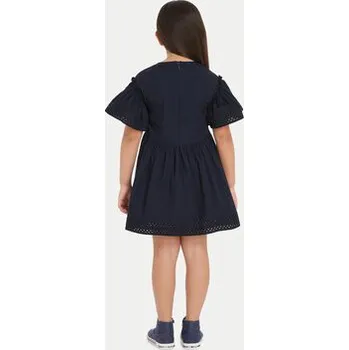 Dámské šaty Tommy Hilfiger Každodenní šaty Anglaise KG0KG08029 Tmavomodrá Regular Fit 12Y