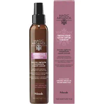 Vlasová regenerace Nook Magic Argan Oil Nectar Color Capture Hair Elixir - posilující lektvar pro barvené vlasy, 150 ml