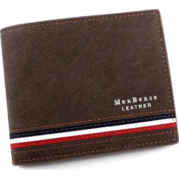 Peněženka Pánská peněženka s proužky Barva (varianta) (varianta): Tmavě hnědá