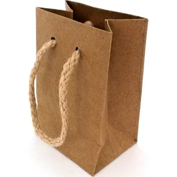 Dárková krabička Papírová kraftová taška natural - 16x19 cm
