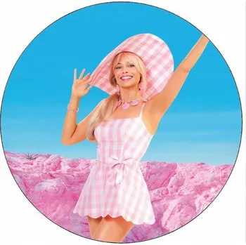 Přisada na vaření a pečení Jedlý papír mávající Barbie 19,5 cm