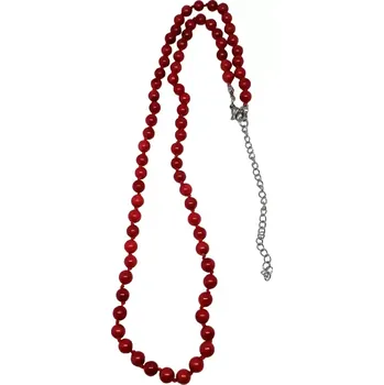 Náhrdelník Červený korál náhrdelník s chir. ocelí