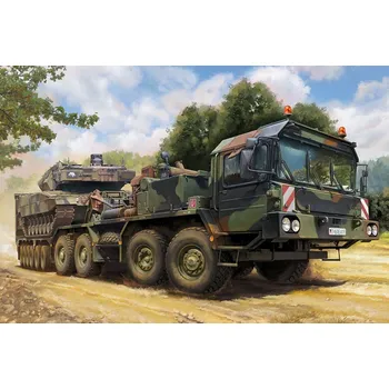 Plastikový model Slt-56 Tractor with 56t Semi Trailer - Trumpeter 07196