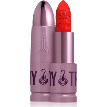 Rtěnka Jeffree Star Cosmetics Scorpio Shiny Trap Lipstick vysoce pigmentovaná krémová rtěnka odstín Hot Devotion 3 g