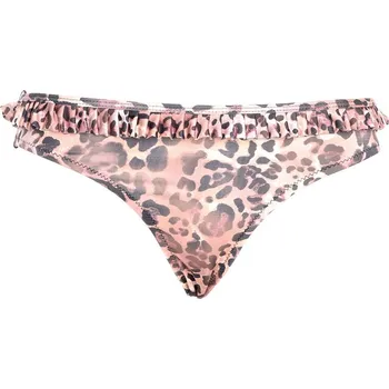 Dámské plavky Trendyol Leopard Print Frilly Bikini Bottom Trendyol růžová 1259341