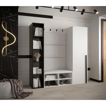 Předsíňová stěna Předsíňová stěna Miro 3 - bílá Barva: Bílá Ekokůže