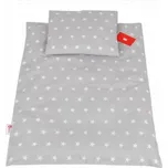 Dětské povlečení do postýlky 100/135 cm - šedá hvězdička