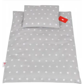Povlečení Dětské povlečení do postýlky 100/135 cm - šedá hvězdička