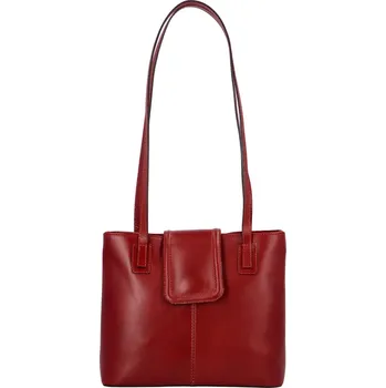 Dámská kožená kabelka přes rameno tmavě červená - ItalY Yurama červená