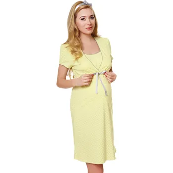 Dámská noční košile Noční košile Felicita yellow - ITALIAN FASHION Žlutá XXL