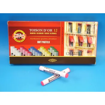 Umělecký papír KOH-I-NOOR Křídy 8500/5 prašné TOISON D'OR, červeň karmínová, 12ks